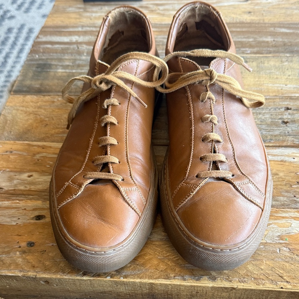 Common Projects Tan Leather Sneakers